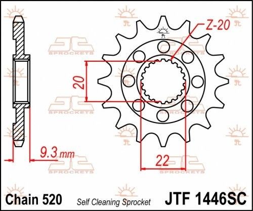 Sprockets jtf1446 13sc - jt,